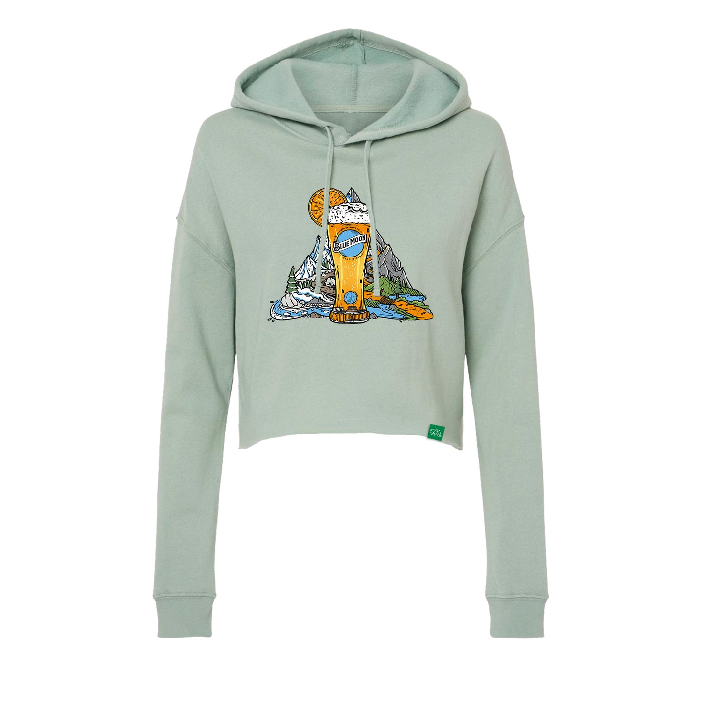 Mountain Crop Top Hoodie