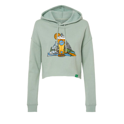 Mountain Crop Top Hoodie