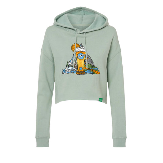 Mountain Crop Top Hoodie