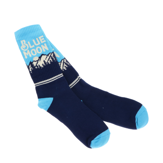 Mountain Blue Moon Light Blue and Navy Sock