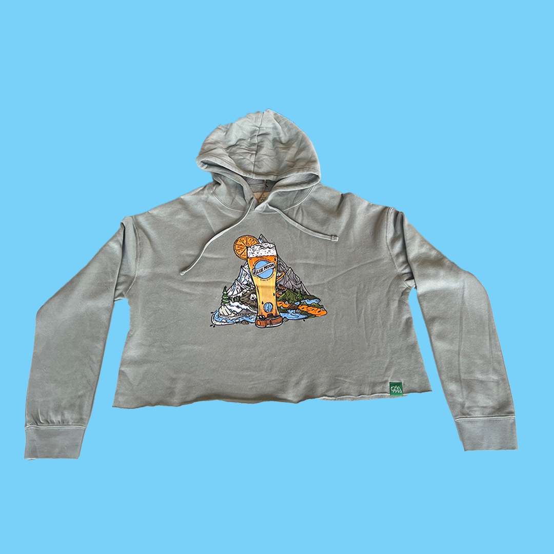 Mountain Crop Top Hoodie