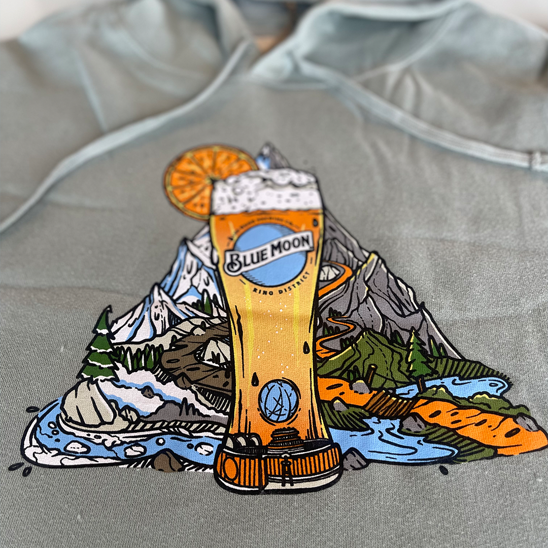 Mountain Crop Top Hoodie